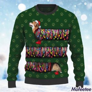Black Corgi Ugly Christmas Sweater