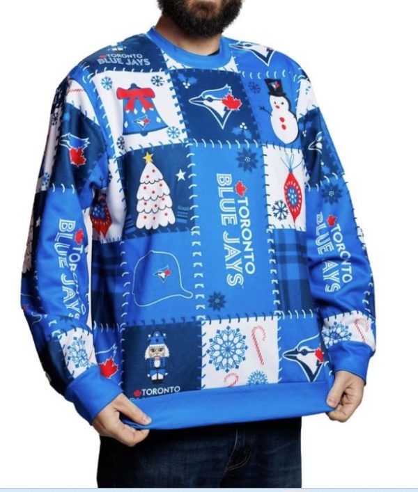 Blue Jays Printed 2023 Ugly Christmas Sweater