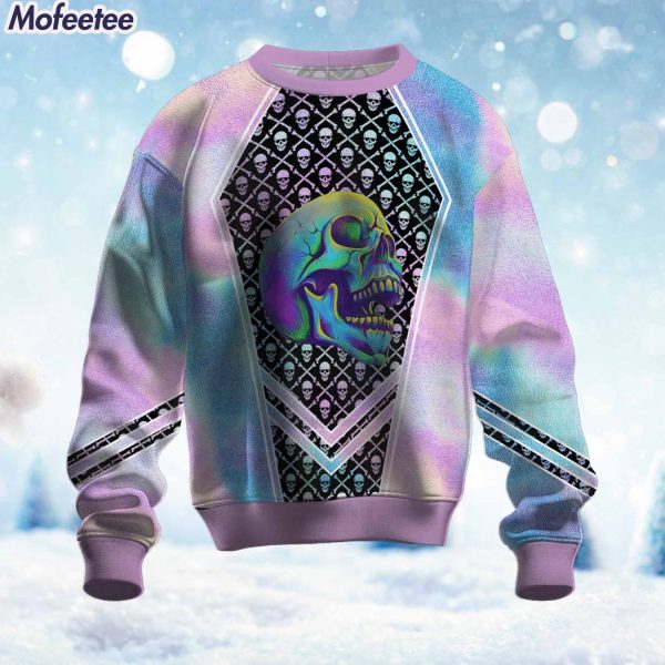 Colorful Skull Ugly Christmas Sweater