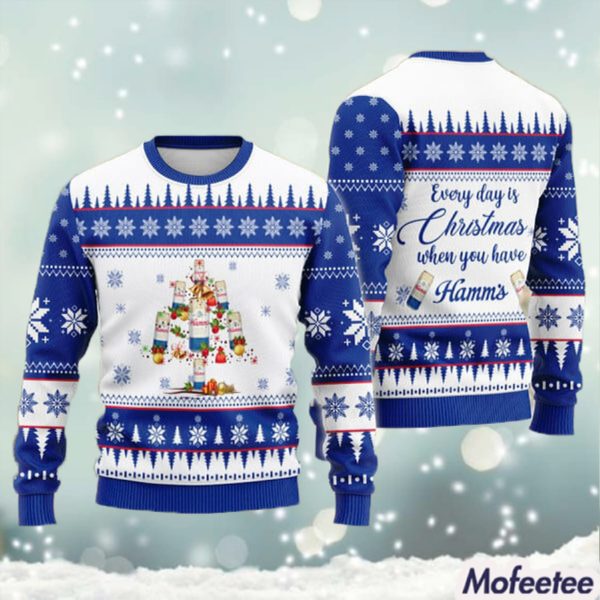 Everyday Is Christmas When U Have Hamm’s Beer Ugly Sweater