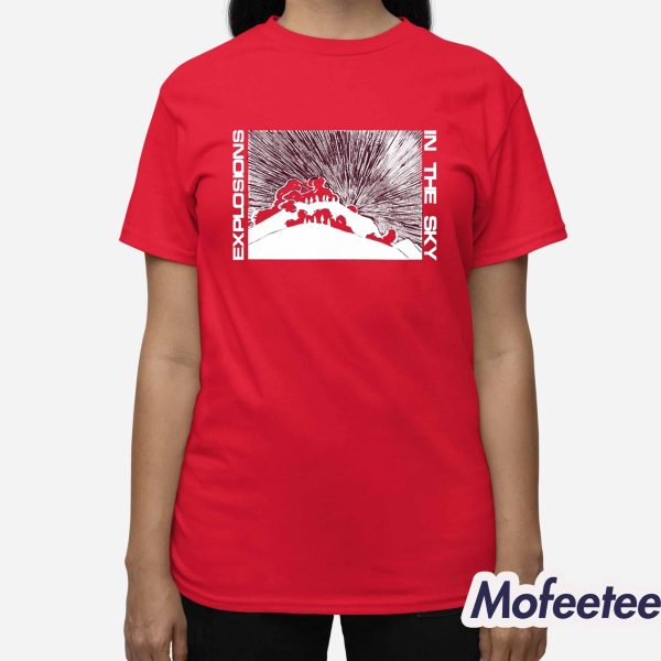 Explosions In The Sky Sunrise Maroon Shirt