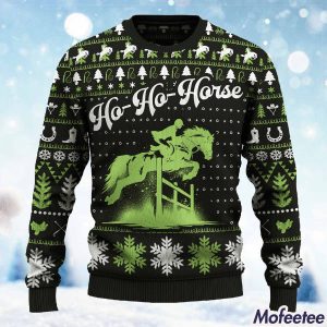 Ho Ho Horse Show Jumping Ugly Sweatshirt