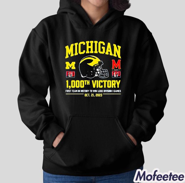 Michigan Football 1000th Victory Milestone OCT Shirt