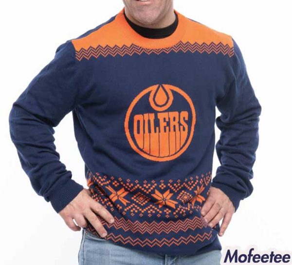 NHL Oilers Big Logo Ugly Sweater