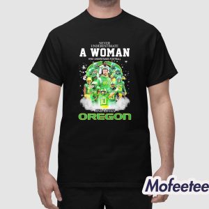 Never Underestimate A Woman Who Understand Football And Loves Oregon Shirt 1
