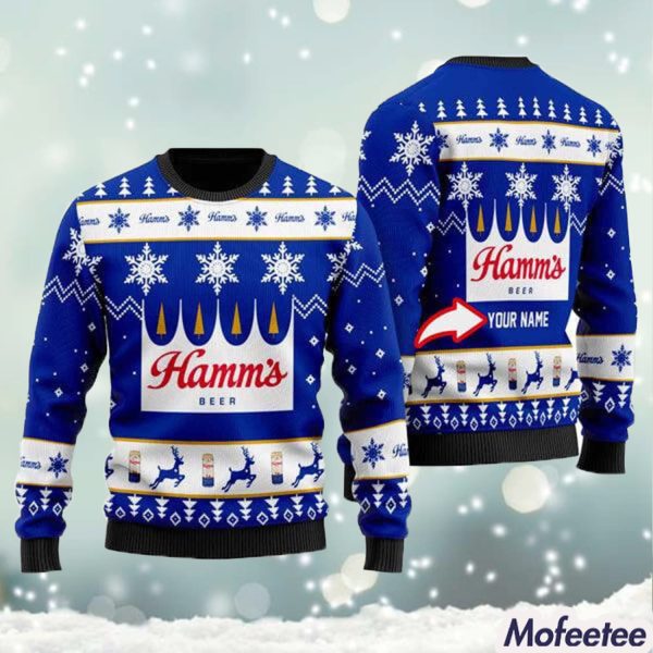 Personalized Funny Hamm’s Beer Ugly Christmas Sweater