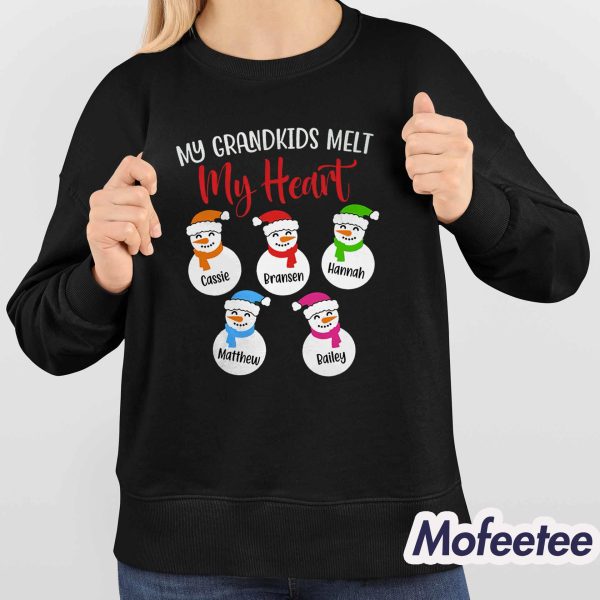 Personalized My Grandkids Melt My Heart Shirt