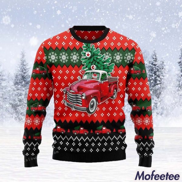 Red Truck Christmas Ugly Sweater Party