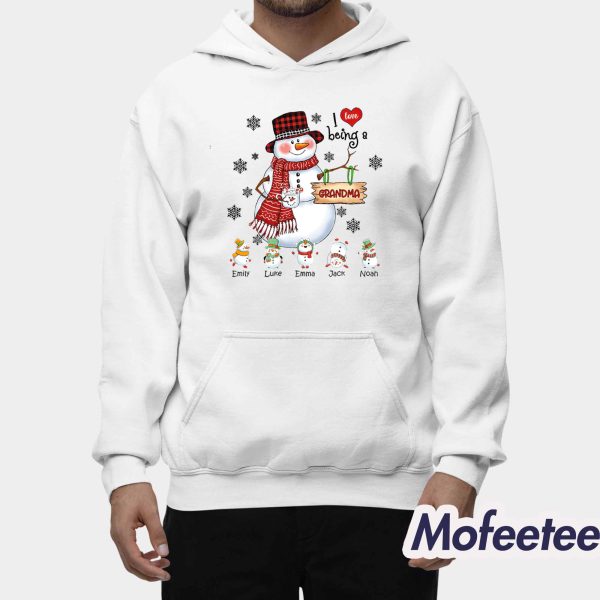 Snowman Christmas Grandma Personalized Custom Shirt