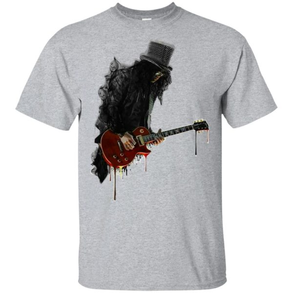 Slash plays guitar rock shirt
