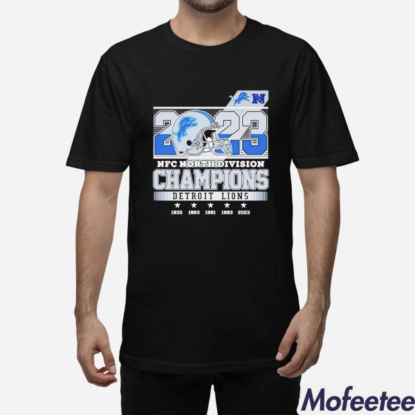 2023 NFC North Division Champions Detroit Lions Shirt