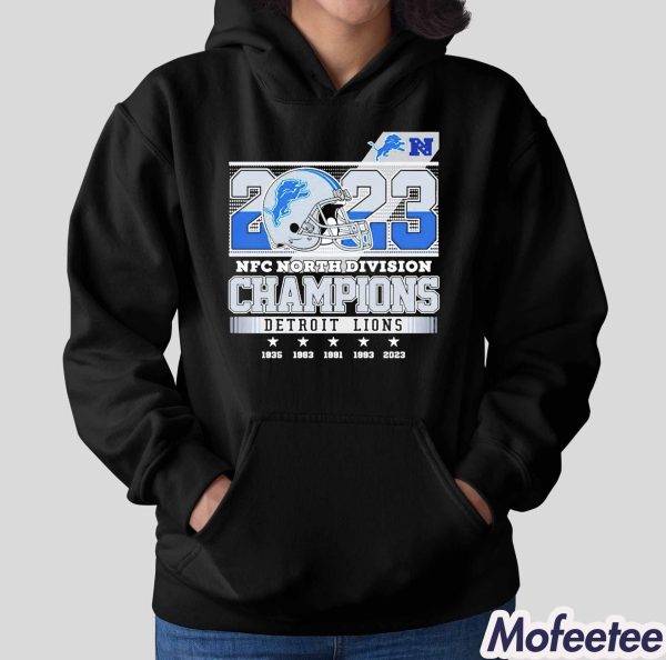 2023 NFC North Division Champions Detroit Lions Shirt