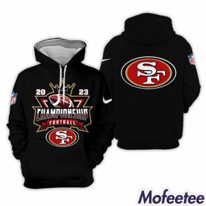 49ers 2023 Championship Football All Over Printed Hoodie 1