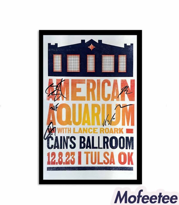 American Aquarium Dec 8, 2023, Cain’s Ballroom Tulsa Poster