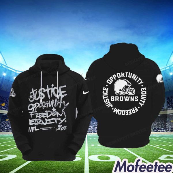 Browns Justice Opportunity Equity Freedom Hoodie