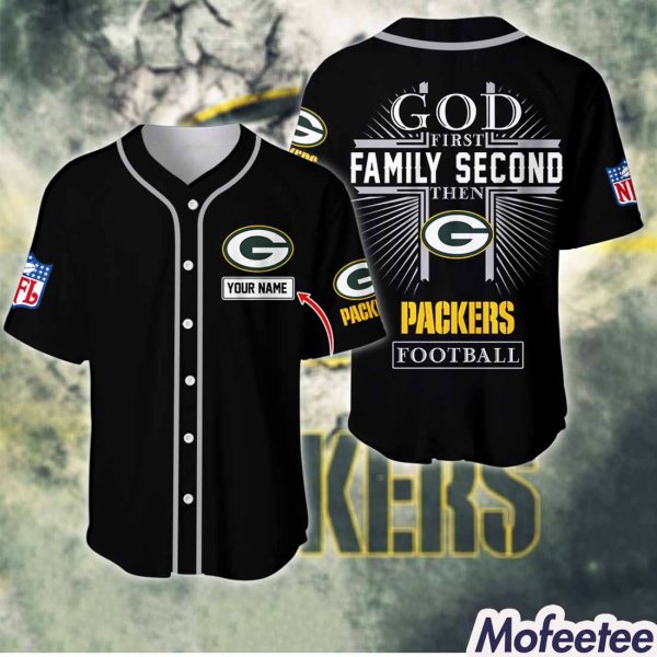 Custom God First Family Second Then Packers Jersey