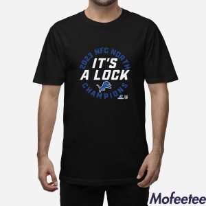 Detroit Lions 2023 North Division Champions Locker Room Trophy Collection Shirt 1