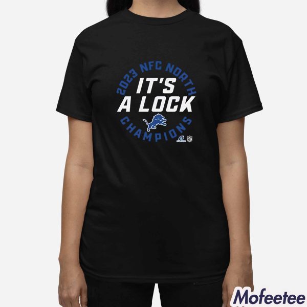 Detroit Lions 2023 North Division Champions Locker Room Trophy Collection Shirt