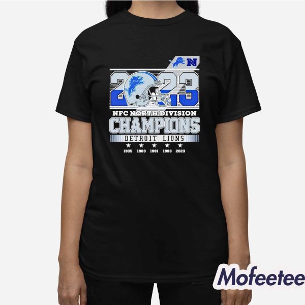 Lions 2023 NFC North Division Champions Shirt