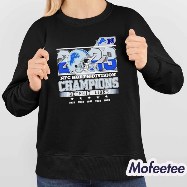 Lions 2023 NFC North Division Champions Shirt