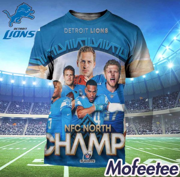 Lions 2023 NFC North Division Champs 3D Shirt