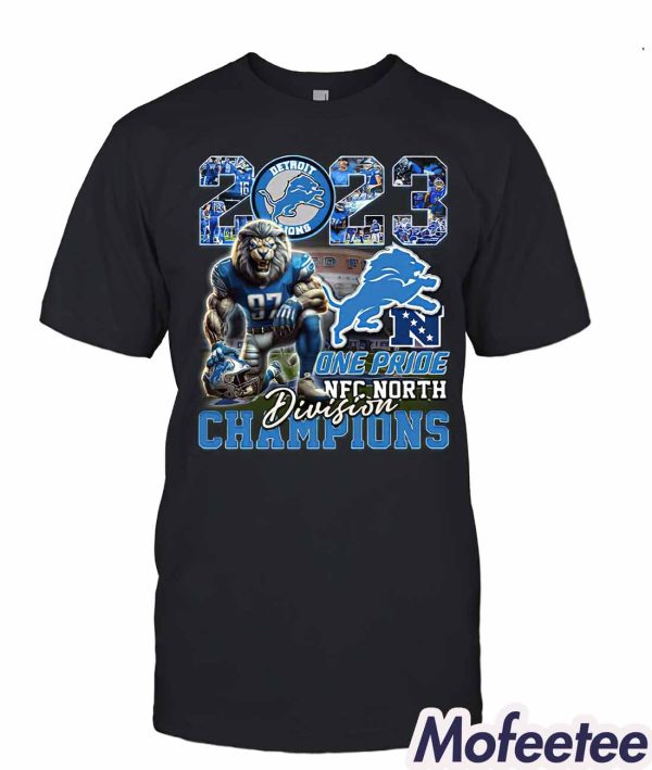 Lions 2023 One Pride NFC North Division Champions Shirt