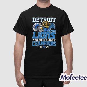 One Pride Lions Mascot Roary NFC North Division Champions 2023 Shirt 1