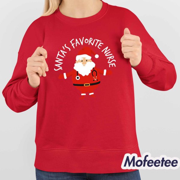 Santa’s Favorite Nurse Christmas Shirt