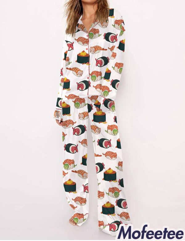 Sushi Cat Funny Pajama Set