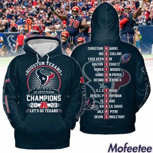 2023 AFC South Division Champions Lets Go Texans Hoodie 1