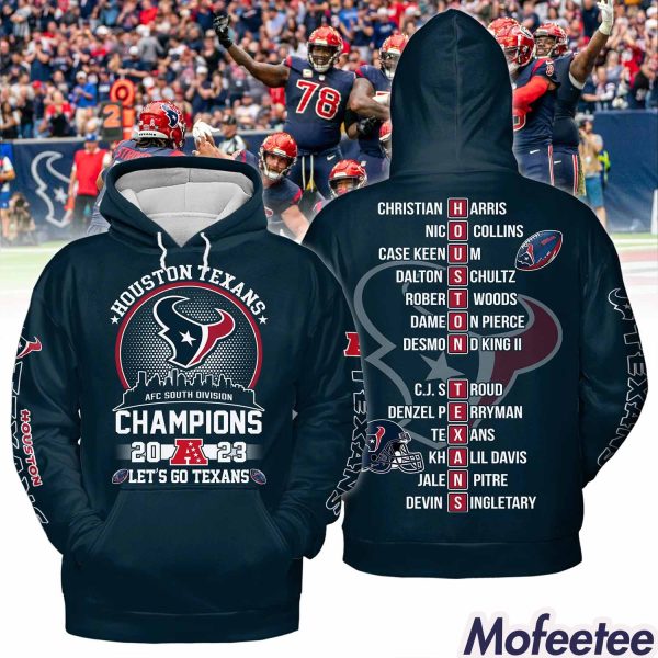 2023 AFC South Division Champions Let’s Go Texans Hoodie