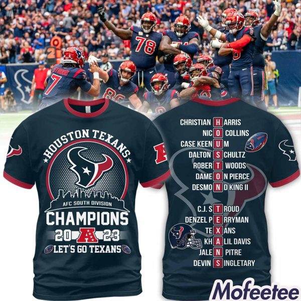 2023 AFC South Division Champions Let’s Go Texans Hoodie