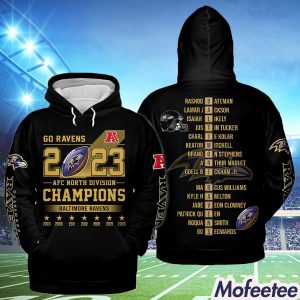 2023 Ravens AFC North Division Champions Hoodie 1