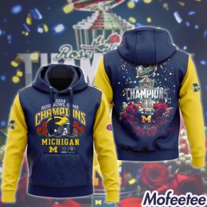 2024 Rose Bowl Game Champions Michigan Hoodie 2