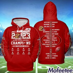 49ers 2023 National Football Conference Champions Shirt Hoodie 1