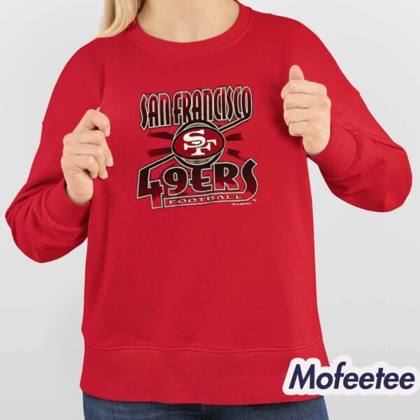49ers Football Spellout Crew Neck Sweatshirt