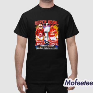 49ers vs Chiefs Super Bowl LVIII 2024 Allegiant Stadium Las Vegas Shirt 1