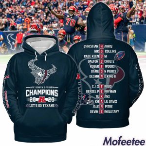 AFC South Division Champions 2023 Lets Go Texans Hoodie 1