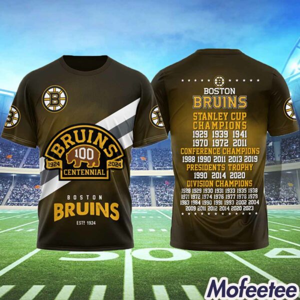 Bruins Stanley Cup Champions Conference Champions Presidents Trophy Shirt