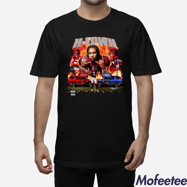 CJ Stroud Texans Divisional Round 2024 H-Town Shirt