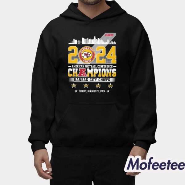 Chiefs 2024 AFC Champions Two-Sided Shirt