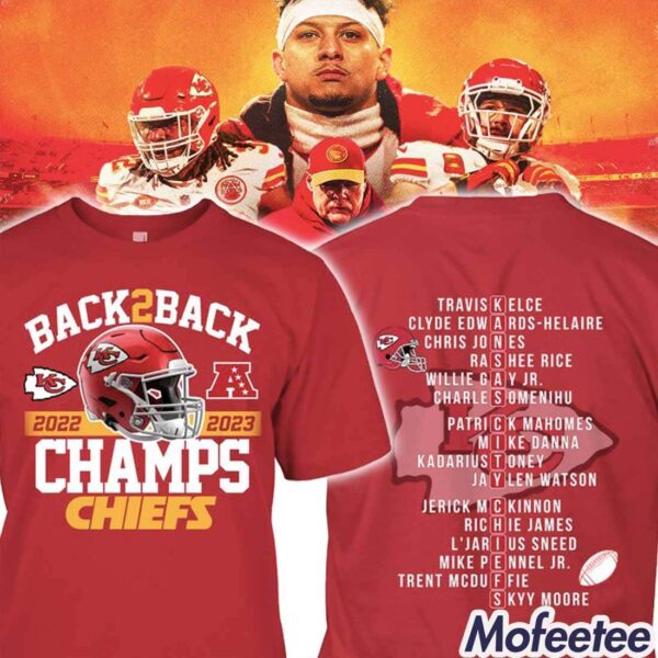 Chiefs Back 2 Back 2022-2023 Champions Shirt
