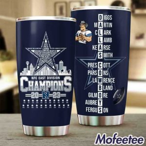 Cowboys 2023 NFC East Champions Tumbler 1