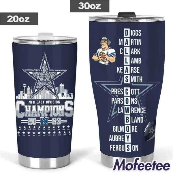 Cowboys 2023 NFC East Champions Tumbler