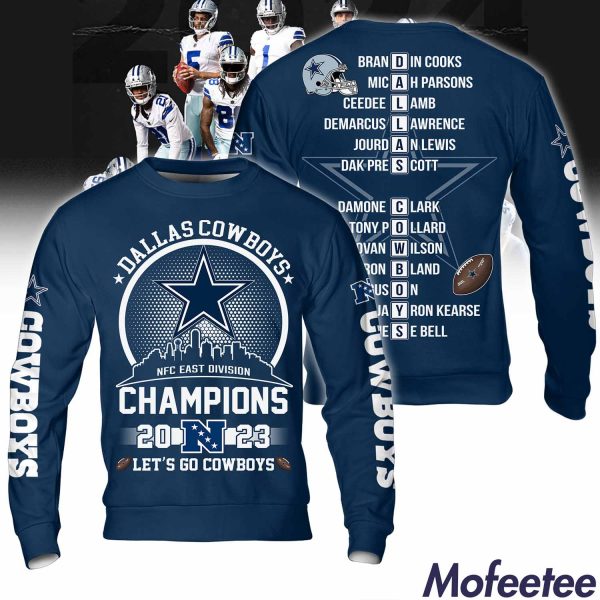 Cowboys NFC East Division Champions Let’s Go 2023 Hoodie