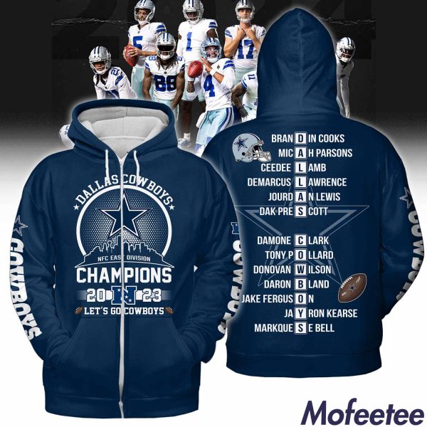 Cowboys NFC East Division Champions Let’s Go 2023 Hoodie