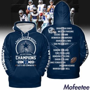 Cowboys NFC East Division Champions Lets Go 2023 Hoodie 3