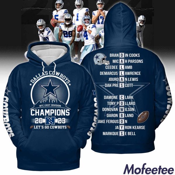 Cowboys NFC East Division Champions Let’s Go 2023 Hoodie