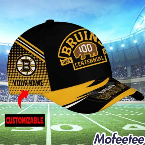 Custom Name Celebrating 100 Years Of Boston Bruins Hat