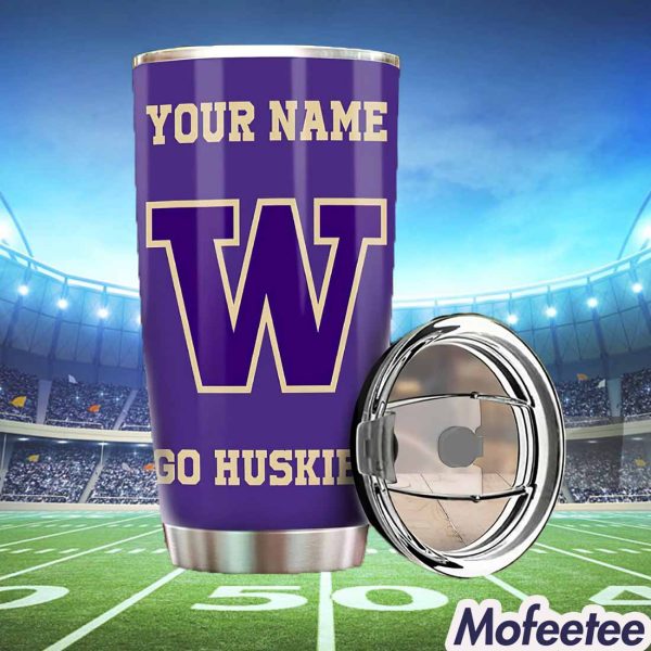 Go Huskies Nutrition Facts Custom Name Tumbler